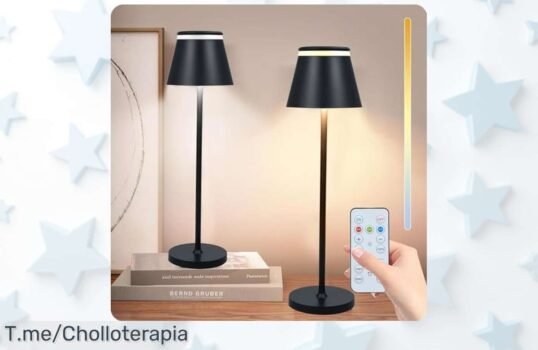 Pack de 2 lámparas LED inalámbricas Neoglint con mando y batería larga, súper resistentes al agua; precio rebajado increíble que vuela rápido ¡Enciende tus momentos ahora mismo sin pensarlo!
