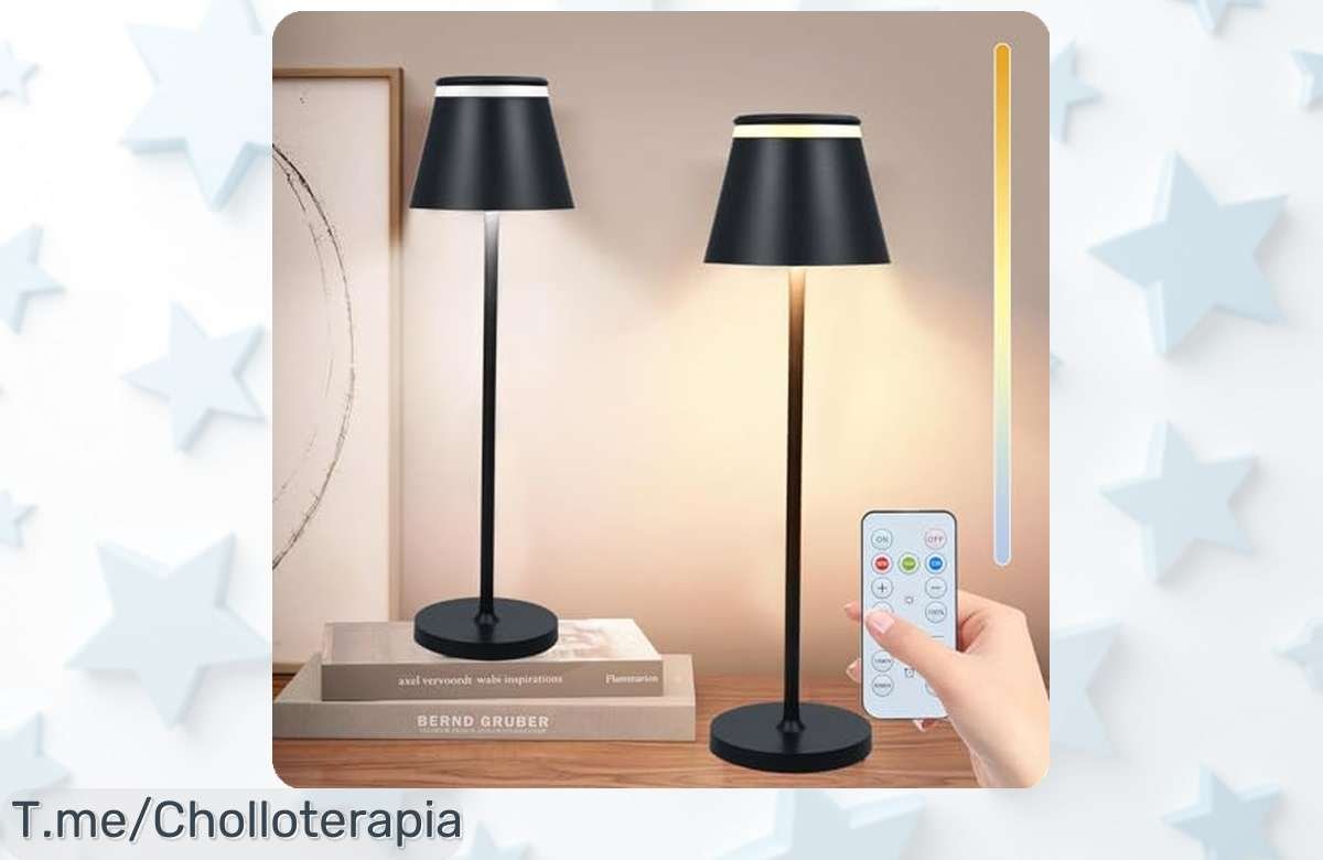 Pack de 2 lámparas LED inalámbricas Neoglint con mando y batería larga, súper resistentes al agua; precio rebajado increíble que vuela rápido ¡Enciende tus momentos ahora mismo sin pensarlo!