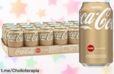 Pack de 24 latas Coca Cola Vainilla 330 ml con precio rebajado, un super chollo que refresca en cualquier momento y vuela rápido, no dejes escapar esta oferta brutal ahora mismo y vive el sabor único sin esperar más