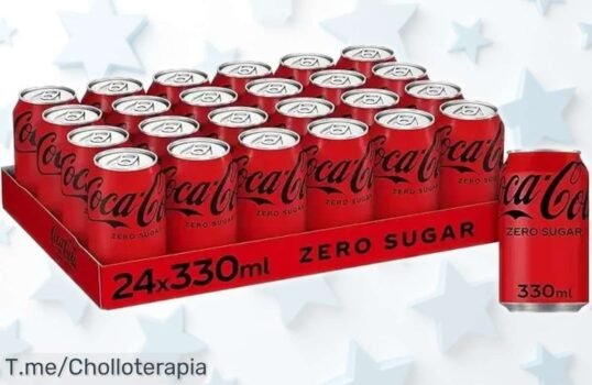 Pack de 24 latas CocaCola original y zero con caída de precio nunca vista para que no pares de disfrutar ya vuelve la refrescante oportunidad ¡Corre porque este ofertón se acaba rápido!