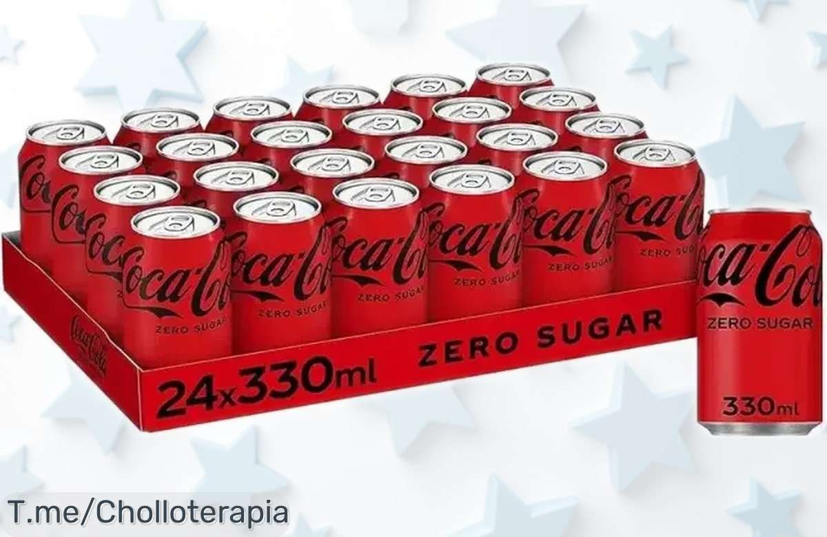 Pack de 24 latas CocaCola original y zero con caída de precio nunca vista para que no pares de disfrutar ya vuelve la refrescante oportunidad ¡Corre porque este ofertón se acaba rápido!