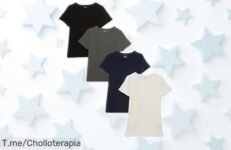 Pack de 4 camisetas manga corta Amazon Essentials XL diseño clásico y versátil con un precio rebajado que no se ve todos los días chollazo para renovar tu armario ya sin pensarlo ¡corre que vuelan!