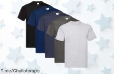 Pack de 5 camisetas Fruit of the Loom para hombre con malla fina y colores top a un precio rebajado brutal ¡Oferta limitada que vuela, no pierdas esta ganga para renovar tu armario ya!