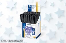 Pack de 50 bolígrafos Staedtler 430 F con punta ultra fina y tinta que no chorrea ni raya, rebajados en un súper chollo por tiempo limitado ¡Que no se te escapen estas unidades a precio muy bajo! Compra ya antes de que vuelen