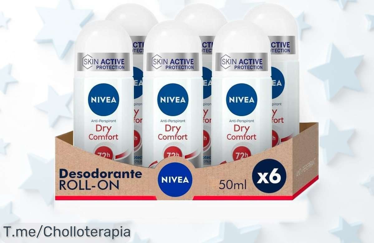 Pack de 6 desodorantes NIVEA roll on Dry Comfort con caída de precio nunca vista para frescura y protección todo el día ¡No lo pienses, quedan pocas unidades!
