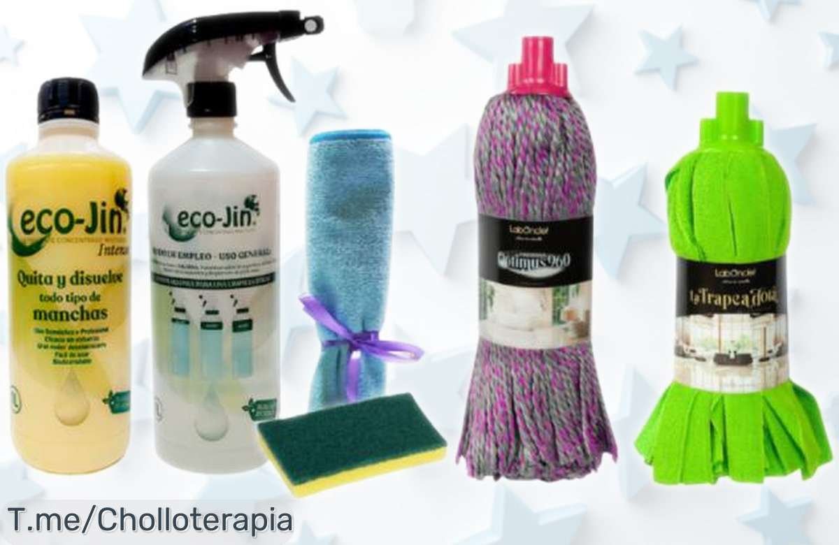Pack de limpieza Ecojin LABONCLER con fregona optimus y accesorios a precio rebajado que no se repetirá Aprovecha este super chollo para dejar tu casa impecable como un profesional antes que nadie y sin gastar más ¡Corre que vuelan!