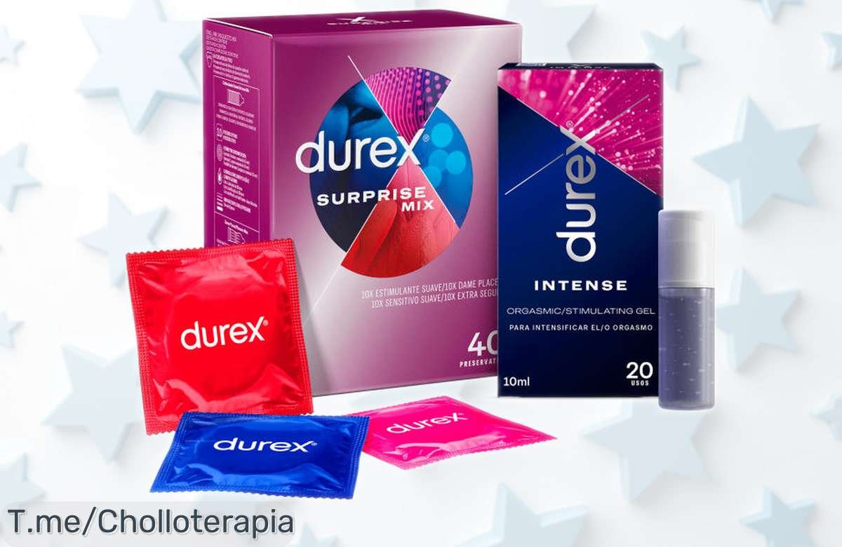 Pack sorpresa Durex con 40 condones surtidos y gel estimulante intenso a precio rebajado, un super chollo para disfrutar seguro y divertido que no durará mucho ¡aprovecha ya antes de que desaparezca!