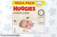 Pañales Huggies Extra Care talla 1 con diseños Disney súper absorbentes y cambio de color, ahora rebajados para que cuides a tu peque ¡160 unidades en un ofertón que vuela! No pierdas este precio muy bajo ¿a qué esperas?