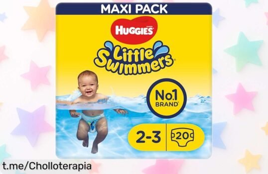 Pañales bañadores Huggies Little Swimmers talla 34 con barreras antiescapes máxima protección en agua 20 unidades rebajadas súper fáciles de quitar ¡Corre que vuelan esta oferta imperdible para el verano!