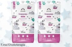 Pañales ultrasecos Mama Bear Disney talla 5+ con doble barrera anticrisis para hasta 12 horas de protección precio rebajado y oferta limitada corre que vuelan las unidades no te quedes sin ellos