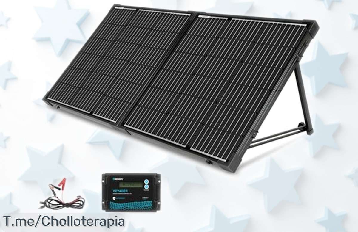 Panel solar portátil Renogy 100 W con controlador 20 A resistente y carga rápida disfruta de este súper chollo con precio rebajado por tiempo limitado ¡date prisa antes que se agote este ofertón imposible de dejar escapar!