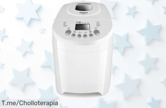 Panificadora Taurus My Bread blanca con 600W potencia y cable largo, un ofertón con precio rebajado que vuela rápido para disfrutar pan casero fácil ¡quedan poquísimas unidades corre antes de que se agote!