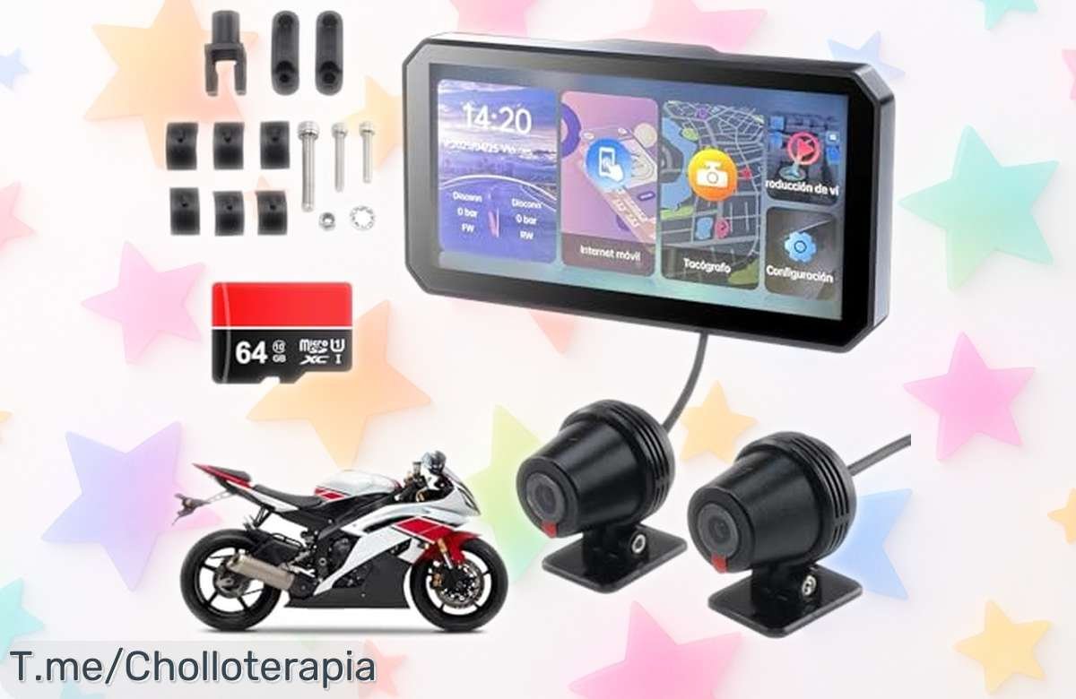 Pantalla CarPlay inalámbrica para moto con Android Auto y GPS impermeable 6” equipada con tarjeta de 64G, rebajada como nunca antes a precio muy bajo ¡corre que solo quedan pocas unidades en esta super oferta!