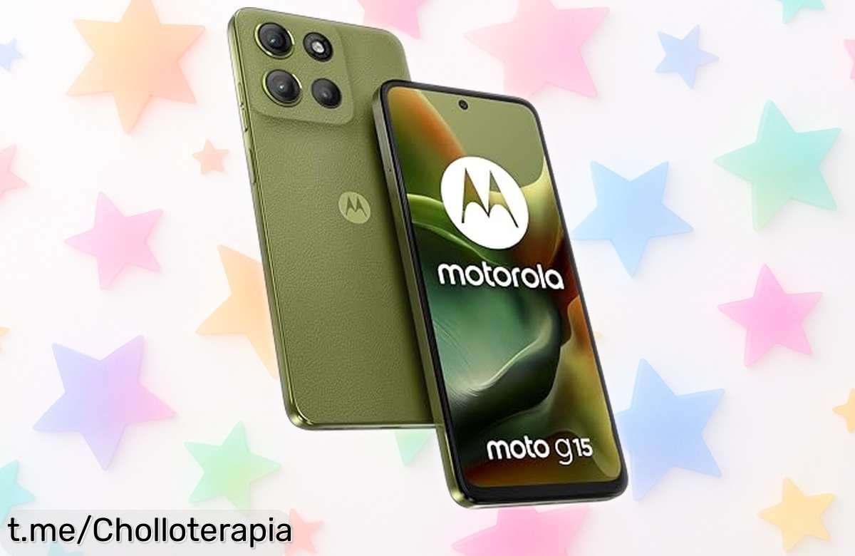 Pantalla gigante y batería de larga duración en el Motorola Moto G15 8/256GB verde con precio rebajado, cámara ultraancha para capturar cada detalle y carga rapidísima, una oportunidad que se acaba ¡pilla este super chollo antes que vuele!