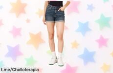 Pantalón corto de mezclilla entallado Amazon Essentials para mujer con estilo que realza tu figura precio rebajado chollazo por tiempo limitado ¡no dejes pasar esta oferta única y cómpralo ya antes que se agote!