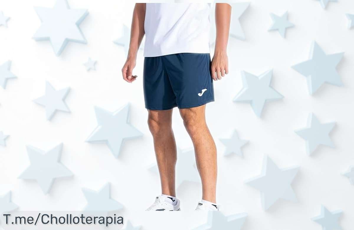 Pantalón corto deportivo Joma Treviso para hombre con tejido que seca rápido y cinturilla elástica, ahora a precio rebajado antes de que se agote este súper chollo único y temporal ¡corre ya!