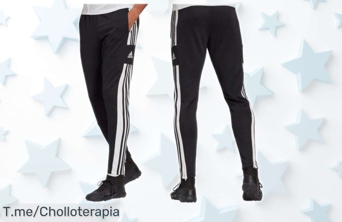 Pantalón deportivo Adidas Squadra 21 para hombre con tejido Aeroready rebajado de precio ¡un super chollo que vuela rápido, aprovecha antes de que desaparezca esta oferta brutal!