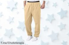 Pantalones deportivos de forro polar para hombre con cintura elástica y cordón, precio rebajado que no verás dos veces ¡Date prisa que la oferta se acaba ya!