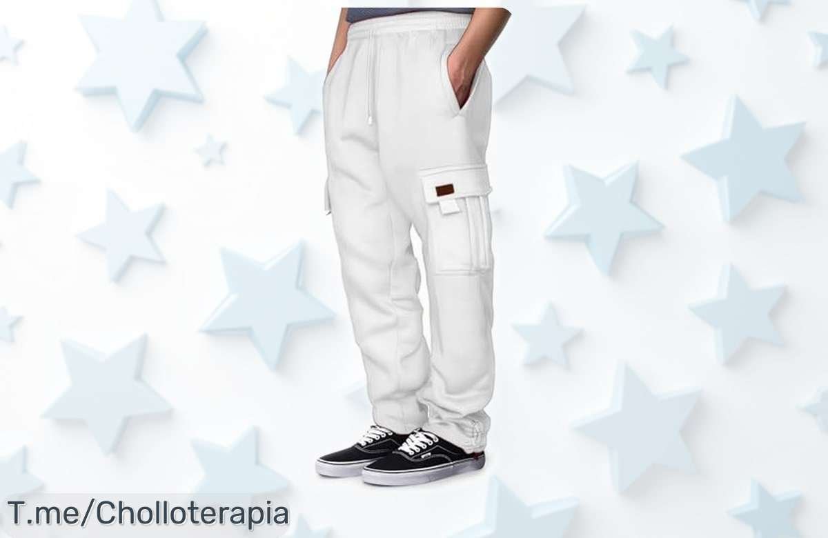 Pantalones jogger para hombre con múltiples bolsillos y estilo top, rebajados ahora más que nunca ¡descuentazo brutal solo por poco tiempo! Quedan pocas unidades así que date prisa antes de perder este chollazo único.