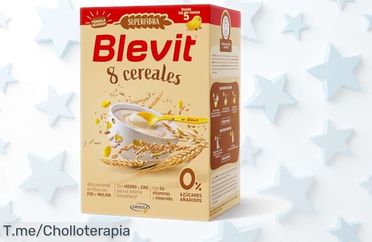 Papilla Superb fibra 8 cereales Blevit para bebé con vitaminas y fibra esencial rebajada precio de ganga aprovecha este ofertón limitado ¡cuida sus huesos y defensas ya!