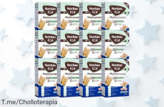 Papilla multicereales Nutribén EcoPapilla 12x300g con calidad top y sin azúcares ni palma aprovecha este super chollo de precio rebajadísimo para nutrir a tu peque ¡solo por tiempo limitado, corre que vuelan!