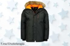 Parka resistente Geographical Norway Darwin para hombre en negro con diseño funcional y precio rebajado que no se repetirá ¡chollazo exclusivo solo por tiempo limitado, no dejes que te lo quiten!
