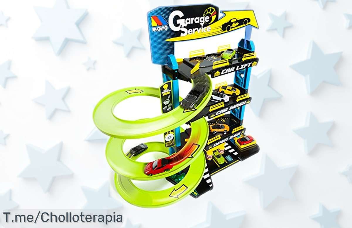 Parking infantil de 4 plantas Molto con rampas y accesorios a precio rebajado, un super chollo para que los peques disfruten horas sin pantallas ¡date prisa que quedan pocas unidades y la diversión está asegurada!