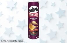 Patatas Pringles sabor BBQ irresistible en lata de 185g con precio rebajado para que disfrutes solo o acompañado, ¡lata reutilizable incluida! Aprovecha este ofertón limitado y llévate ahora un super chollo que no volverá