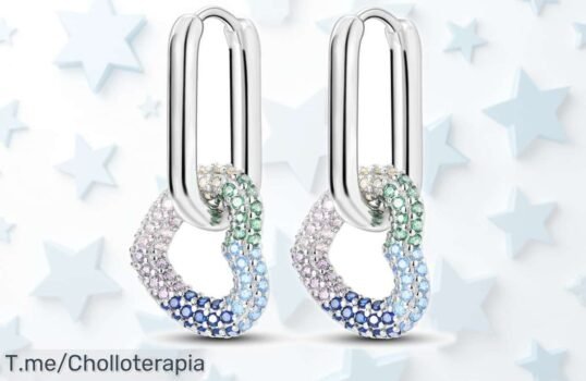 Pendientes de aro LAZA en plata 925 con brillo pavé y diseño corazón, estrella y luna ¡ofertón exclusivo con precio rebajado que no verás dos veces, solo para las primeras a lanzar!