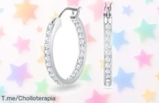 Pendientes de aro Swarovski Sommerset en blanco diseño clásico con brillo sutil rebajados: precio muy bajo por tiempo limitado, ¡no dejes escapar este super chollo que eleva cualquier look al instante!