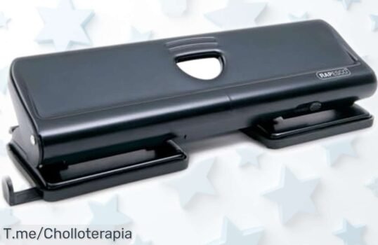 Perforadora metálica Rapesco 1054, súper resistente y compacta para hasta 22 hojas con bloqueo seguro precio rebajado una oportunidad única que vuela ¡Consigue ya tu herramienta infalible!