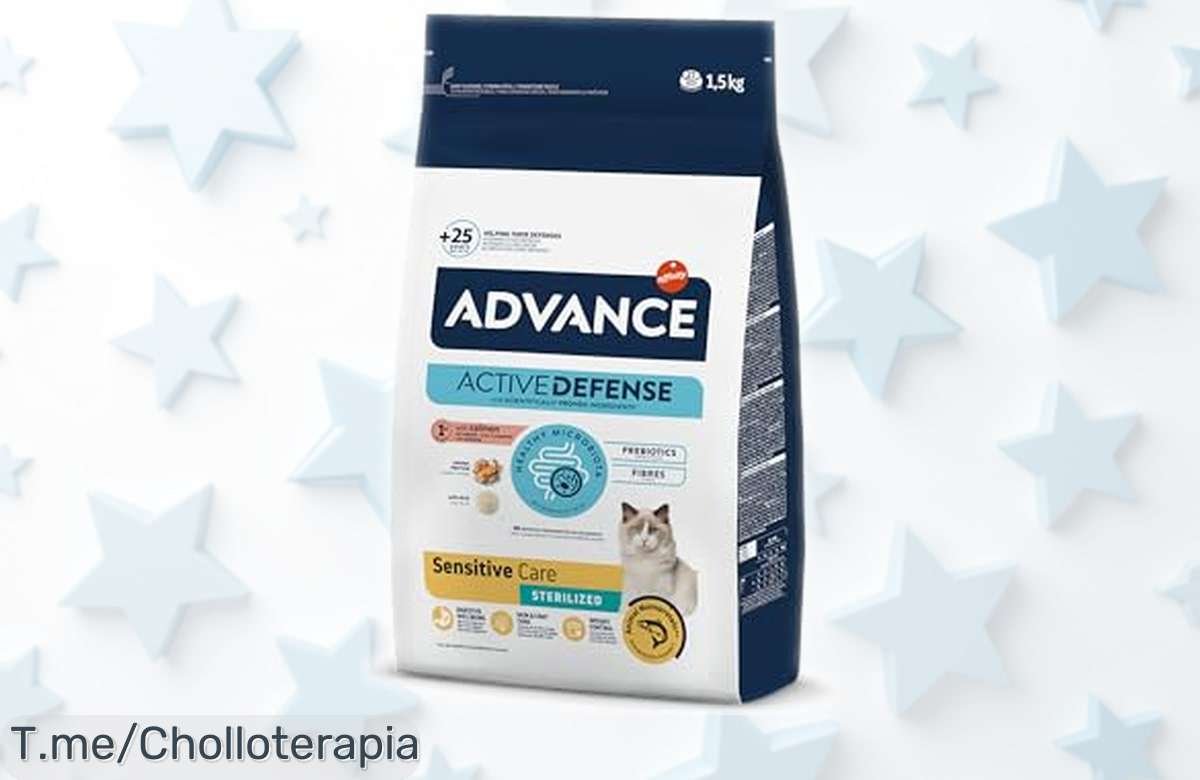 Pienso para gatos esterilizados Advance Cat Sensitive con salmón súper digestivo y piel de lujo ahora rebajado a precio muy bajo chollazo que tu gato notará YA Corre antes que se agote el ofertón limitado