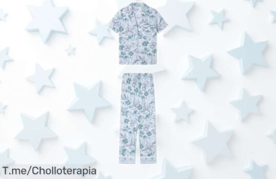 Pijama largo fresco y floral de Women’secret con diseño práctico rebajado a un precio loco por tiempo limitado ¡no dejes escapar este super chollo para renovar tus días en casa ya!