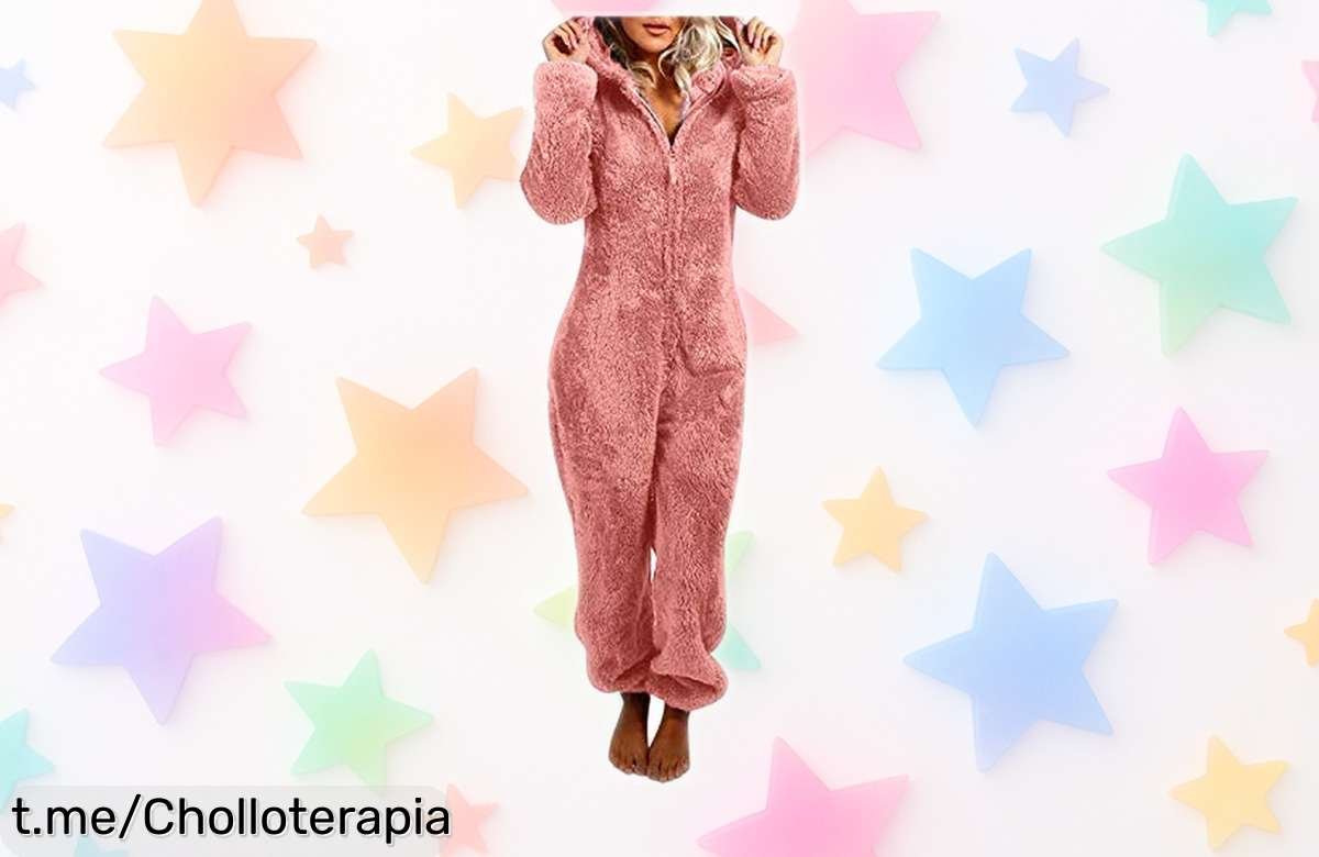 Pijama polar de invierno para mujer con capucha y cremallera talla grande ahora a precio muy bajo suave, calentita y elegante aprovecha esta caída de precio brutal antes que desaparezca tu oportunidad única