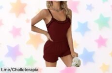 Pijama verano mujer dos piezas NLAND con tirantes ajustables y pantalón corto sexy ahora a precio rebajadísimo un super chollo que se agota rápido aprovecha antes de que desaparezca