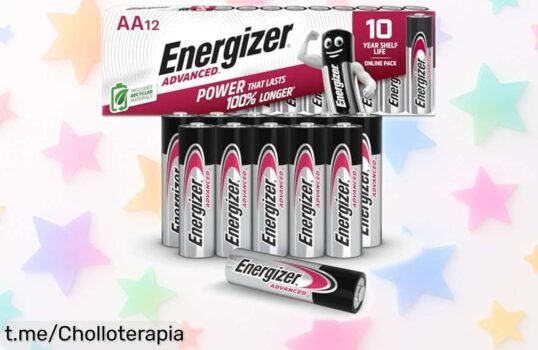 Pilas AA Energizer Advanced pack de 12 con súper duración y potencia que dura el doble ¡Precio rebajado por tiempo limitado para tus gadgets más exigentes, corre que vuelan este ofertón único!
