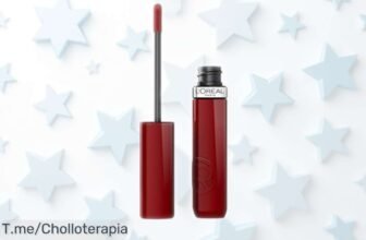 Pintalabios líquido L’Oréal Infaillible 550 Noir Cherry con color que aguanta 16 horas y brillo vinilo a precio rebajado, ¡un super chollo para lucir labios perfectos sin preocuparte! Corre rápido que vuelan las unidades