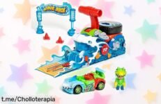 Pista de coches a tope Tracers Wave Race con lanzador y piloto exclusivo rebajada con un descuentazo que vuela, ¡corre antes de que desaparezca este ofertón imperdible!