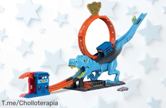 Pista para coches Hot Wheels City con lanzador y desafío T-Rex Mattel, diversión sin fin y aventura asegurada a precio rebajado espectacular corre ya antes de que se acabe esta oferta limitada