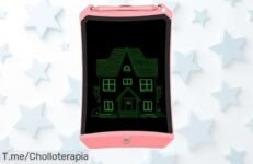 Pizarra electrónica Woxter Smart Pad 90 Pink con pantalla súper sensible y borrado sin pilas rebajada de precio, ¡un super chollo para expresar tu creatividad que no puedes dejar pasar!