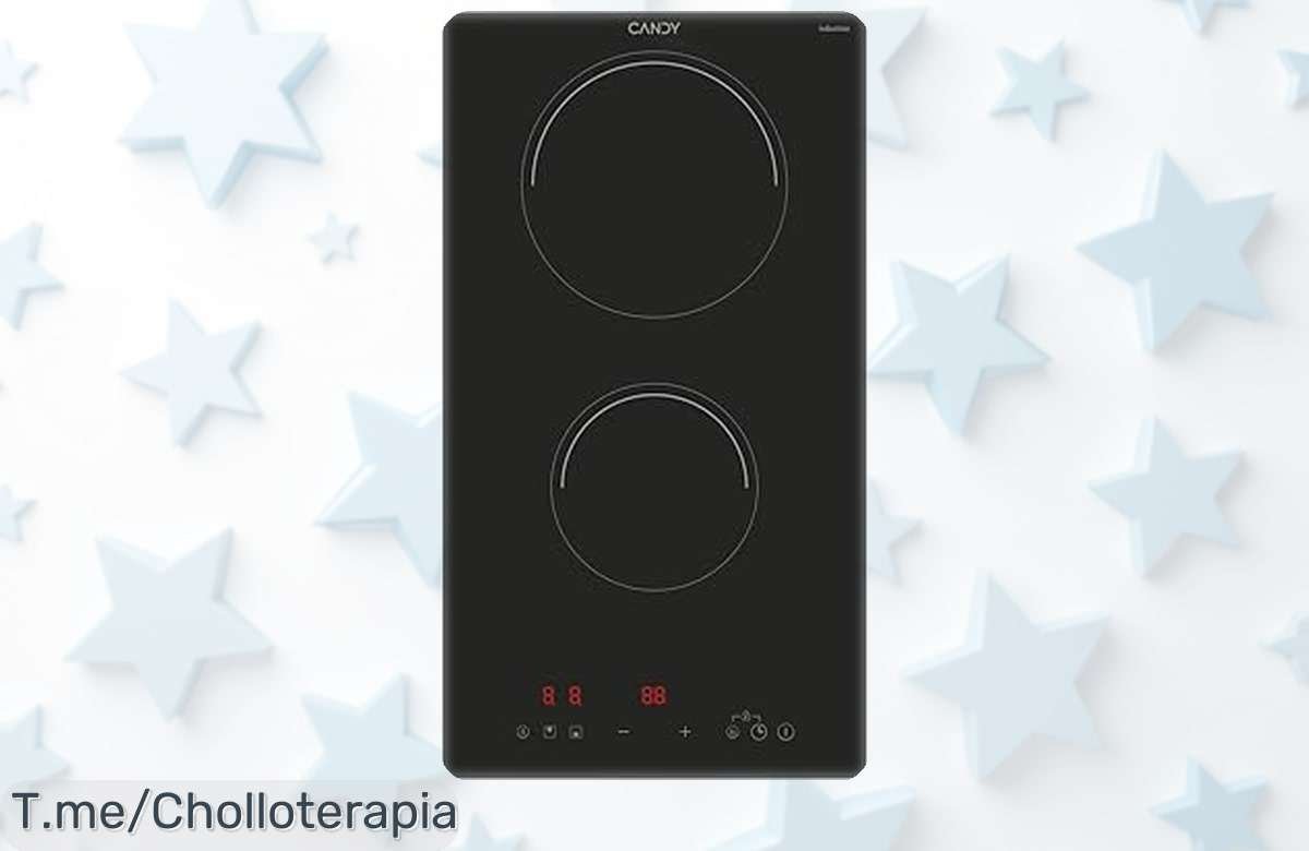Placa de inducción Candy CID 30/1 con doble zona y 9 niveles para cocinar fácil y seguro a precio rebajado súper irresistible ¡Date prisa que esta ganga desaparece volando!