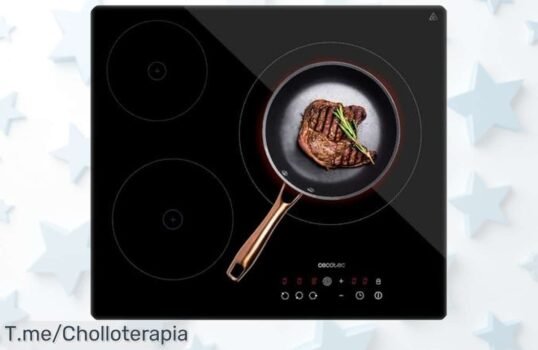 Placa de vitrocerámica Cecotec Bolero Squad V 3001 con tres fuegos y control táctil, ahora a precio rebajado que no se repetirá ¡un super chollo para equipar tu cocina ya!