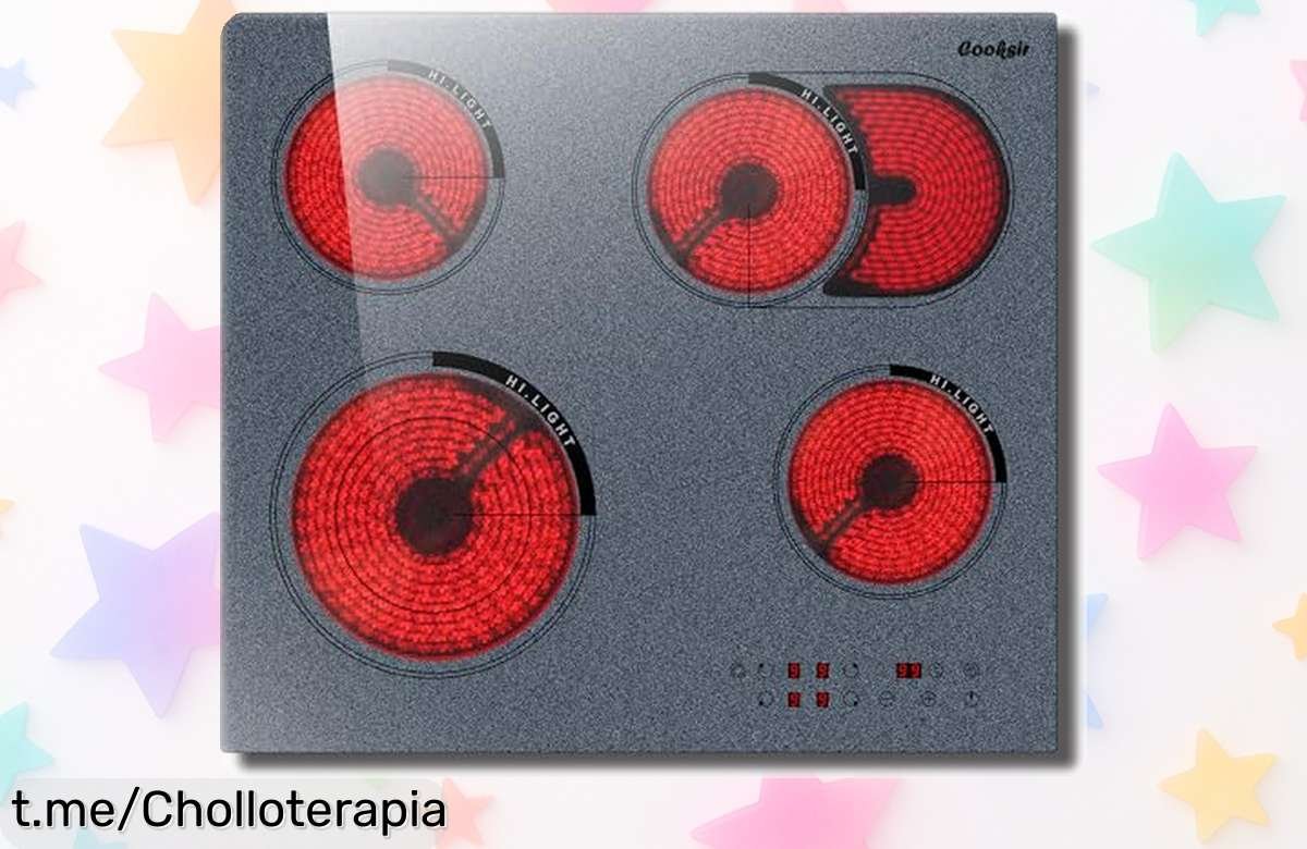 Placa vitrocerámica encastrable Cooksir 60 cm con 4 fuegos independientes y control táctil a precio rebajado prepárate para cocinar fácil y rápido ¡date prisa que vuelan!