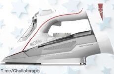 Plancha de vapor Solac Optima 3000W con suela cerámica y sistema antical, un super chollo en caída de precio que deja tu ropa impecable sin gotear ni esfuerzo ¡No pierdas esta oferta brutal por tiempo limitado!