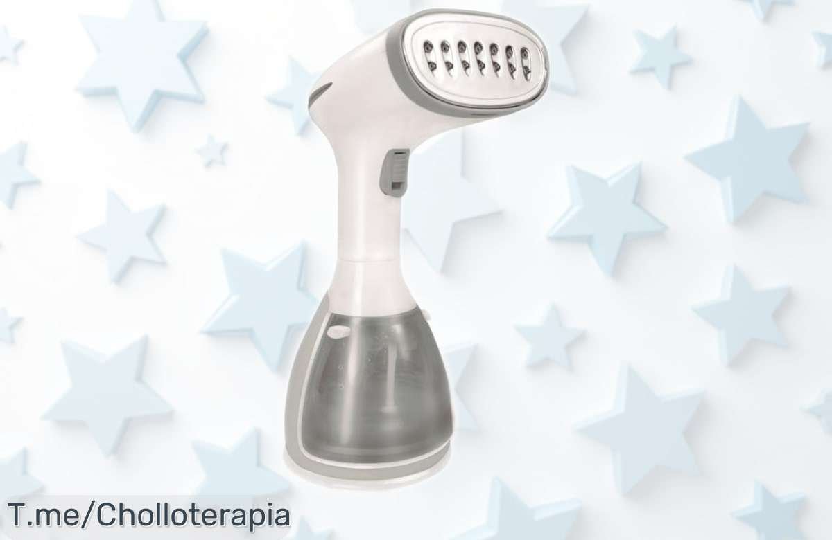 Plancha de vapor vertical Jocca 1500W súper ligera que calienta en 45 seg con precio rebajado, elimina arrugas y desinfecta ¡chollazo por tiempo limitado, corre que se agotan!