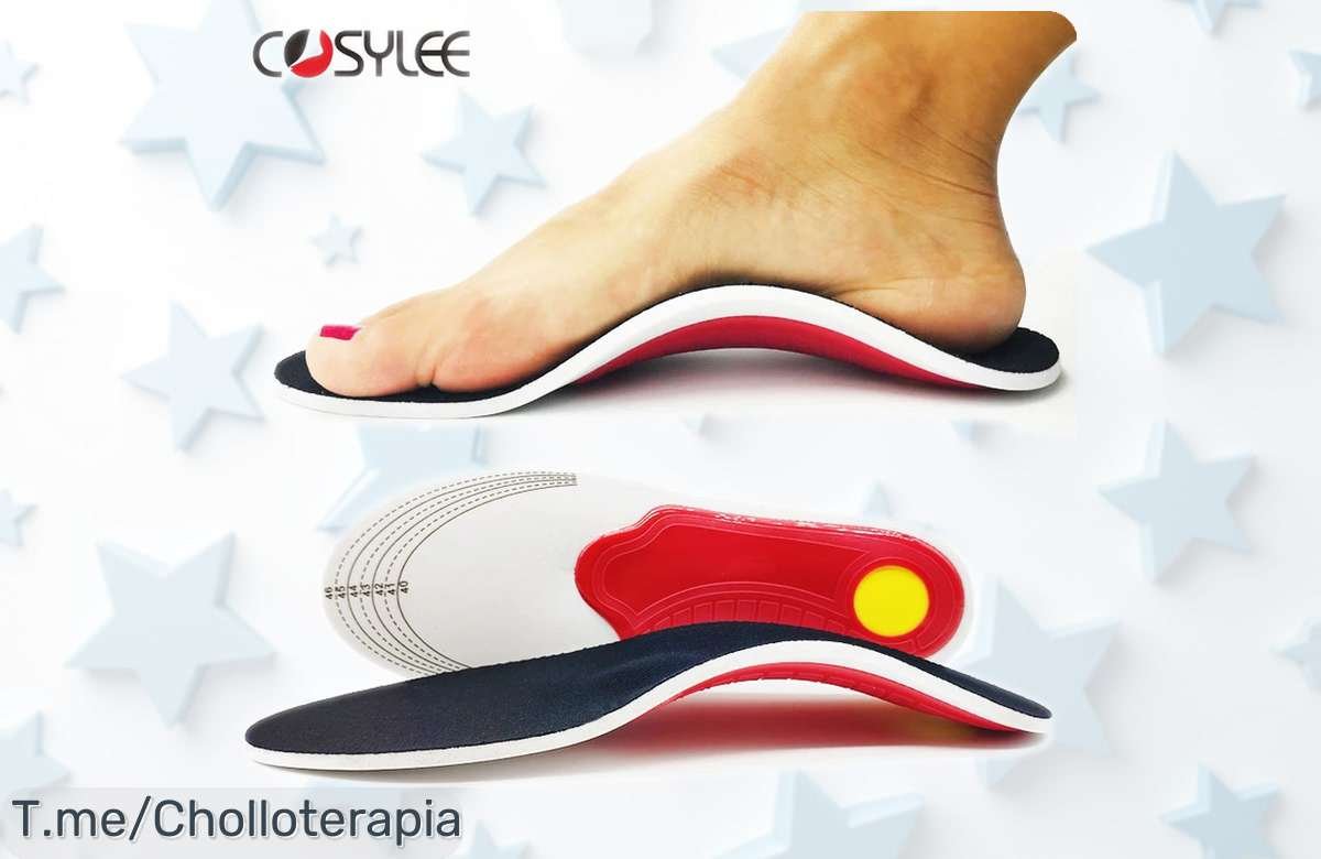 Plantillas ortopédicas con soporte arco para pies planos: alivio inmediato y amortiguación extra al precio rebajado que no durará mucho ¡consigue ya este super chollo antes de que desaparezca!