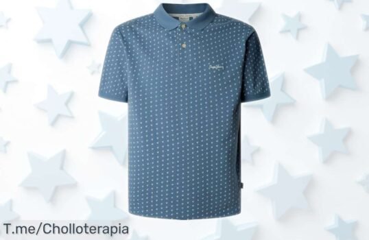 Polo Pepe Jeans Basil azul acero clásico con calidad espectacular, rebajado a un precio loco para que no te lo pierdas ¡corre que vuelan estas prendas!