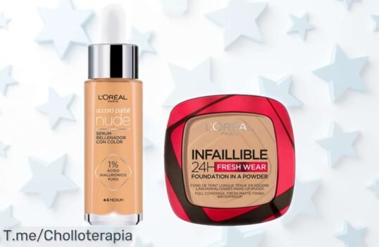 Polvos compactos mate infalibles L'Oréal París con sérum color Accord Parfait, duración 24h y acabado perfecto a precio rebajado, un super chollo que vuela ¡consíguelo ya antes de que desaparezca!