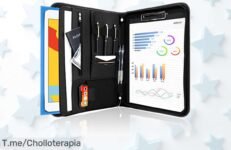 Portafolio grande ProCase con cremallera que organiza todo a la perfección y ahora con un descuentazo increíble para lucir profesional sin gastar de más, ¡date prisa antes de que se agote este super chollo!