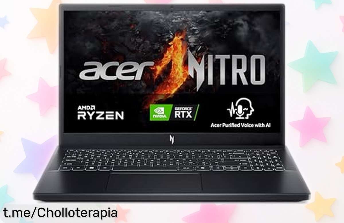 Portátil gaming Acer Nitro V 15 con Ryzen 7 y RTX 4050 a un precio rebajado brutal, pantalla Full HD 165Hz para partidas superfluidas ¡Date prisa que estas unidades se van volando!